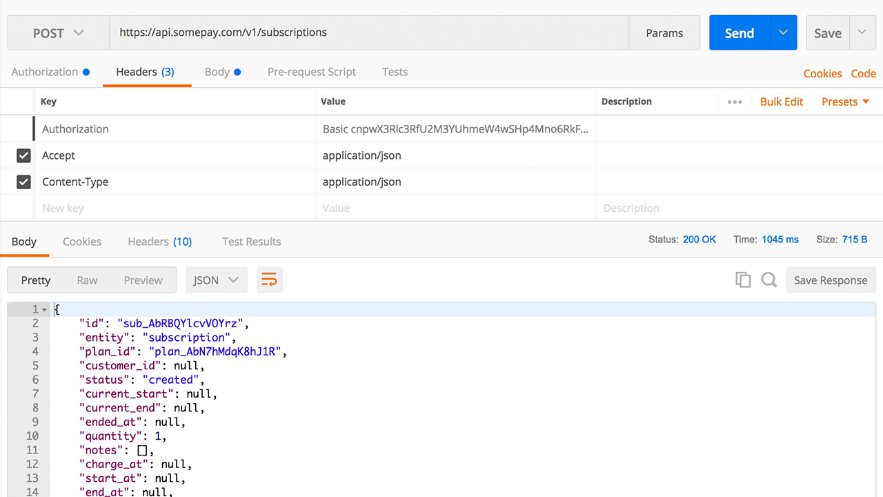 Пример работы по тестированию REST API в Postman